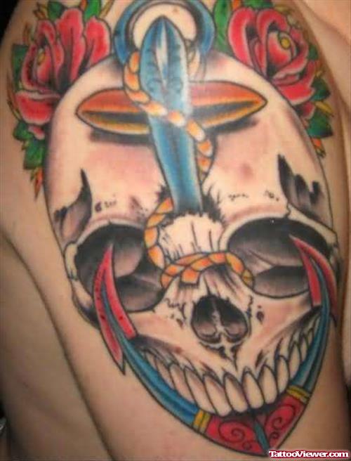 Anchor Skull Tattoo