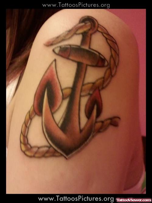 Flame Anchor Tattoo