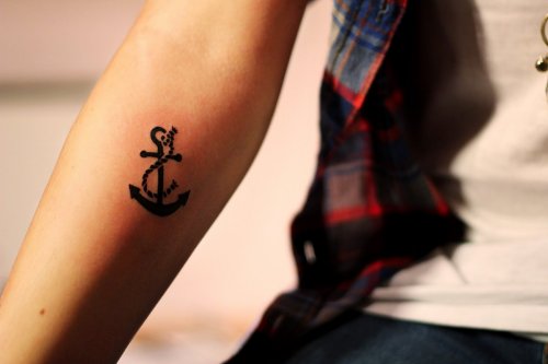 Awesome Anchor Tattoo On Right Arm