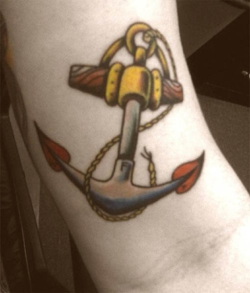 Bicep and Anchor Tattoo