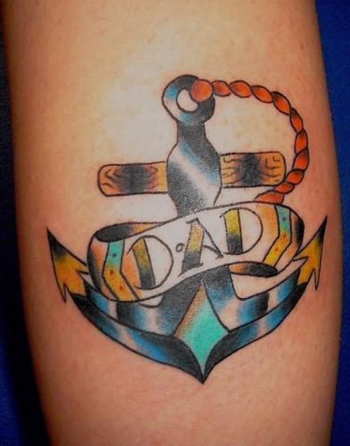 Anchor Tattoo In Dad Rememberence