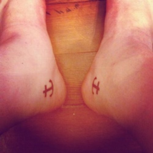 Small Anchor Tattoos On Heels