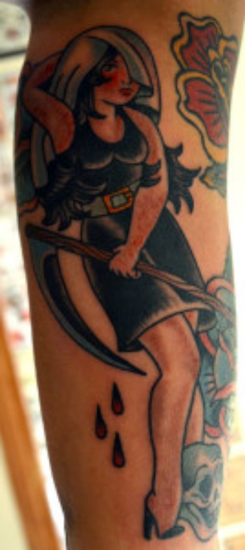Girl With Anchor Tattoo