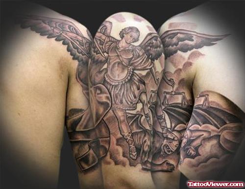 Bicep Archangel Tattoo