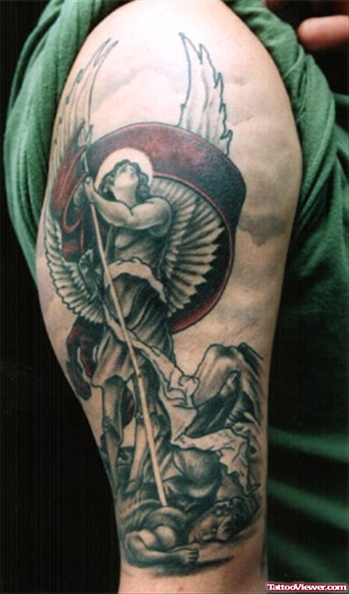 Half Sleeve Archangel Tattoo