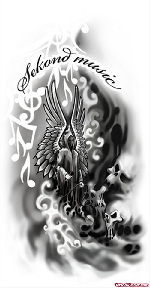 Awesome Angel Tattoo Design