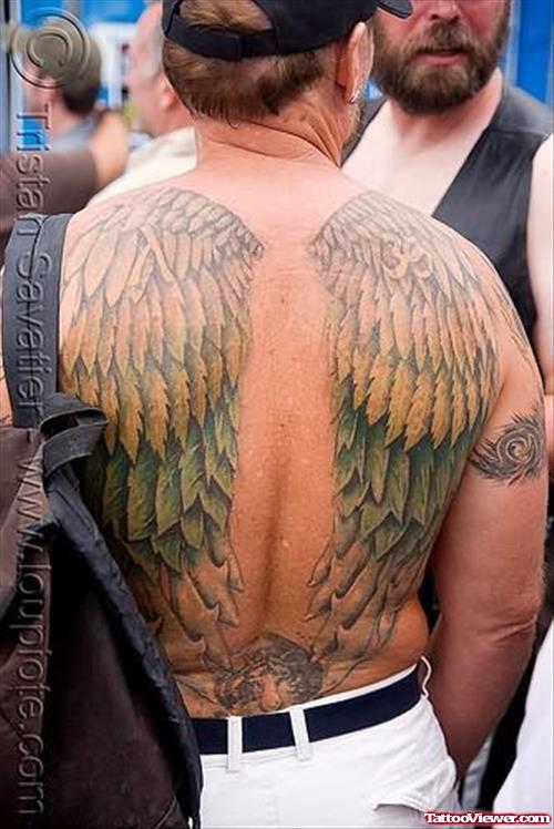 Male Angel Wings Tattoo
