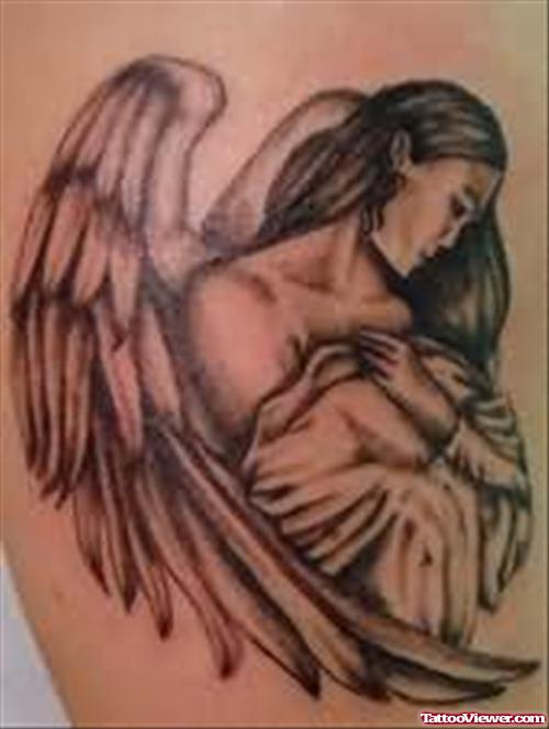 Dreaming Angel Tattoo