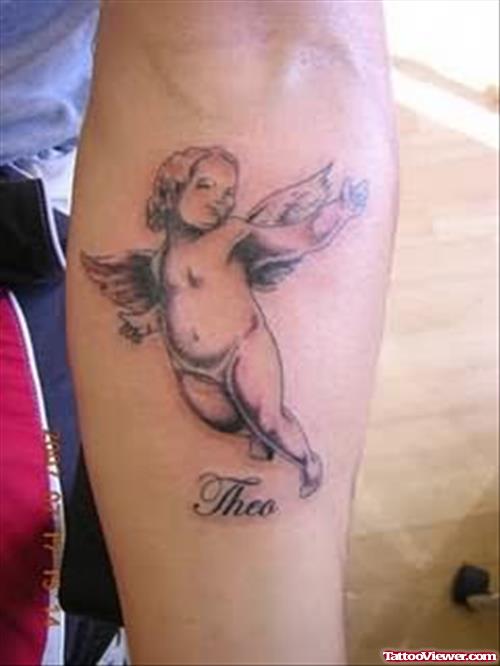 Baby Angel Flying Tattoo