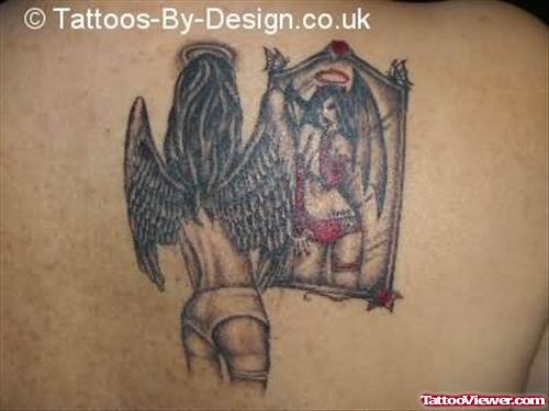 Angel vs She Devil Tattoo