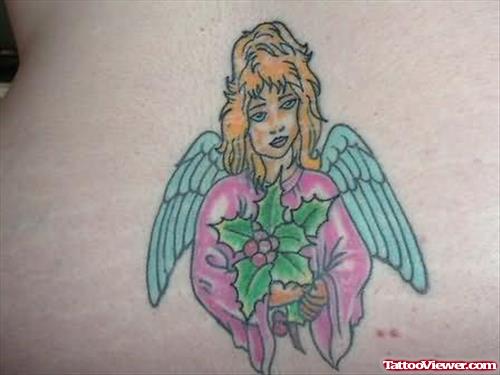 Angel Tattoo Image On Back