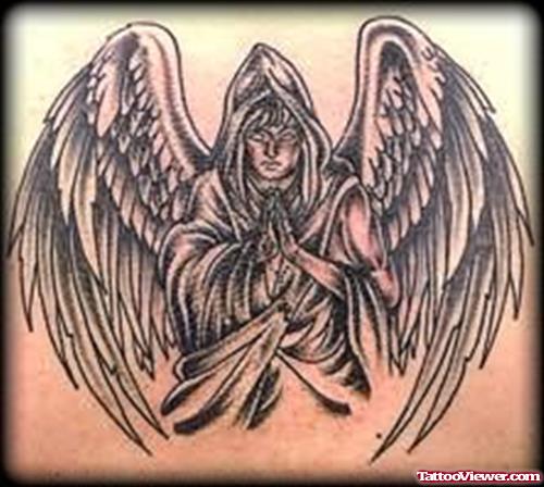 Angel Folding Hands Tattoo