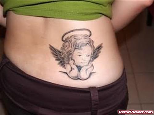 Beauty Girl Cherub Angel Tattoos Art