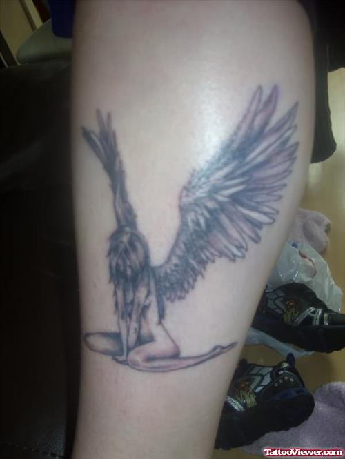 Angel Siiting Tattoo