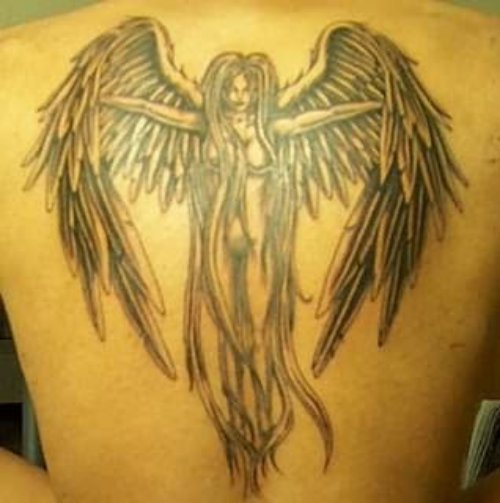 Angel Opening wing Tattoo