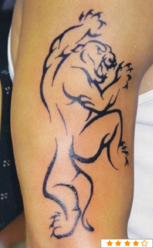 Outline Panther Animal Tattoo