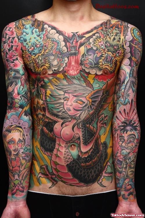 Colored Animated Tattoos On Body