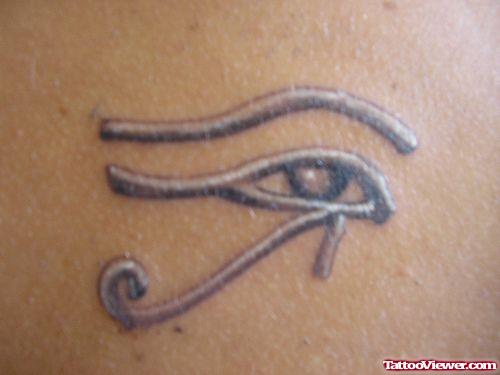 Grey Ink Egyptian Eye Animated Tattoo