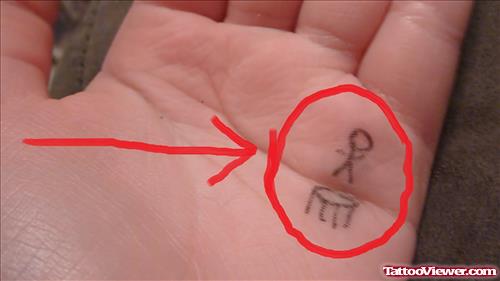 Animated Tattoo On Left Hand