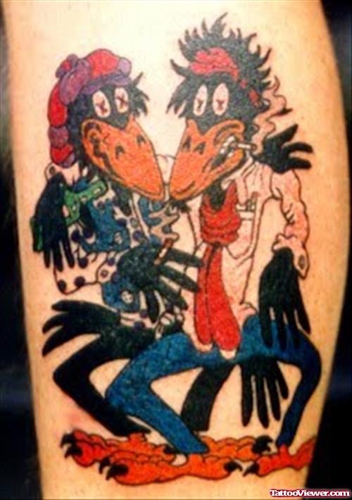 Color Ink Animated Cartoons Tattoos