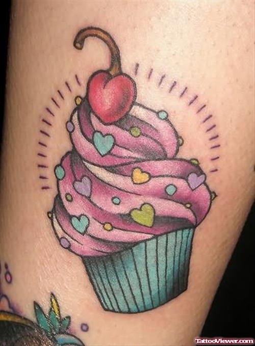 Animated Cupcake Tattoo