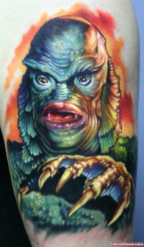 Horror Colored Animted Tattoo