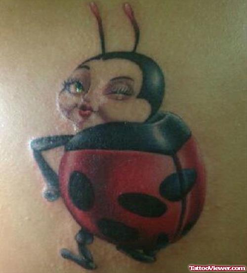 Color Ladybug Animated Tattoo