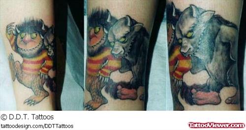 Attractive Animated Tattoo On Arm