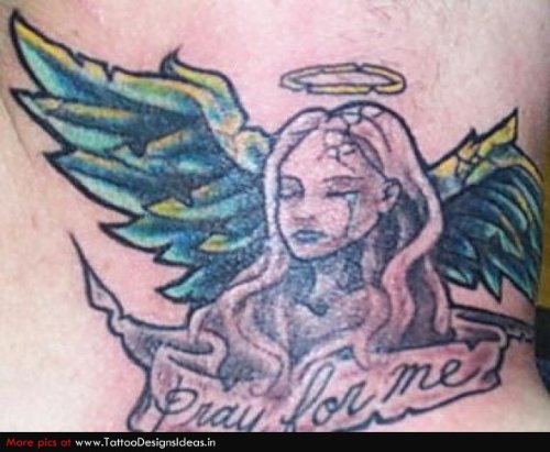 Angel Winged Girl Animated Tattoo