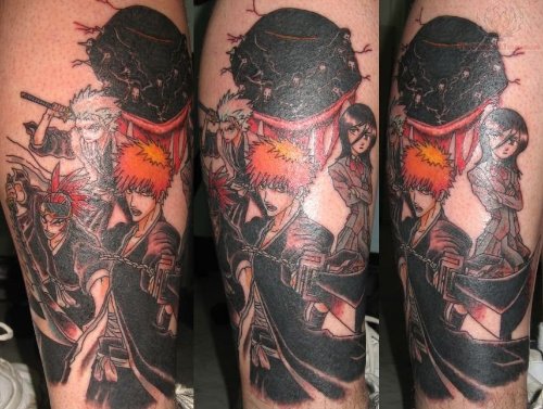 Color Ink Anime Tattoos