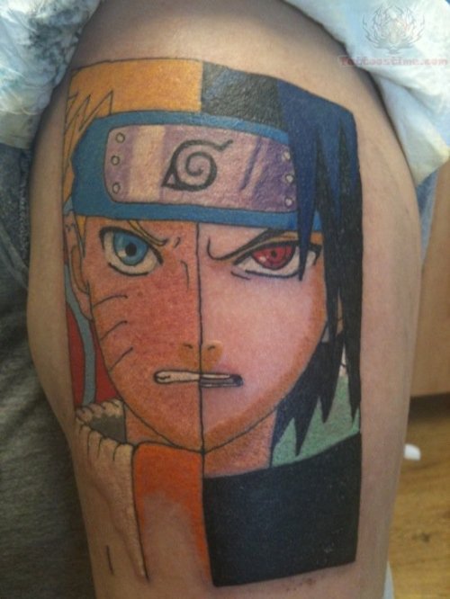 Combines Naruto And Sasuke Form The Anime Series Tattoo