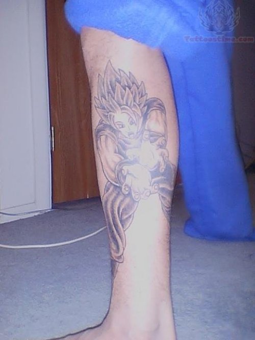 Dragon Ball Z Leg Tattoo