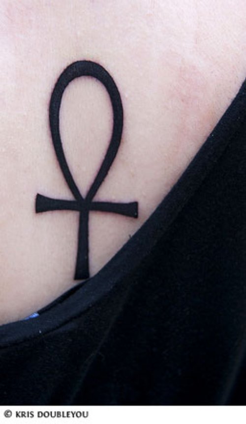 Awesome Small Ankh Tattoo