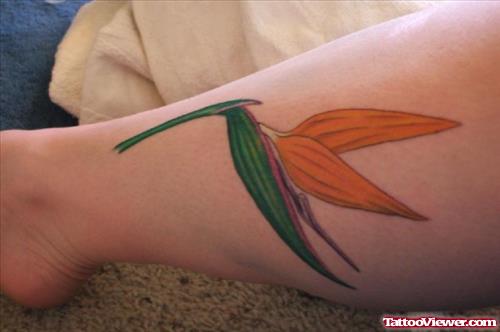 Bird Of Paradise Ankle Tattoo