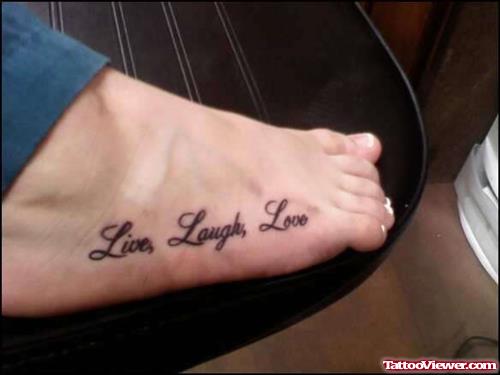 Live Laugh Love Ankle Tattoo