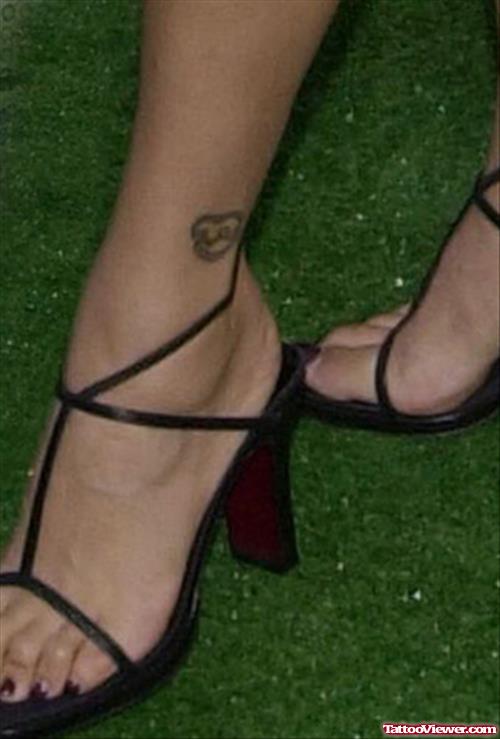 Awful Grey Ink Ankle Tattoo