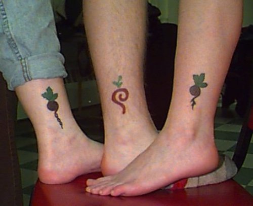 Colored Ankle Tattoos