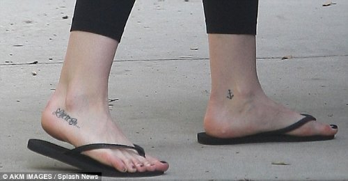 Tiny Anchor Ankle Tattoo