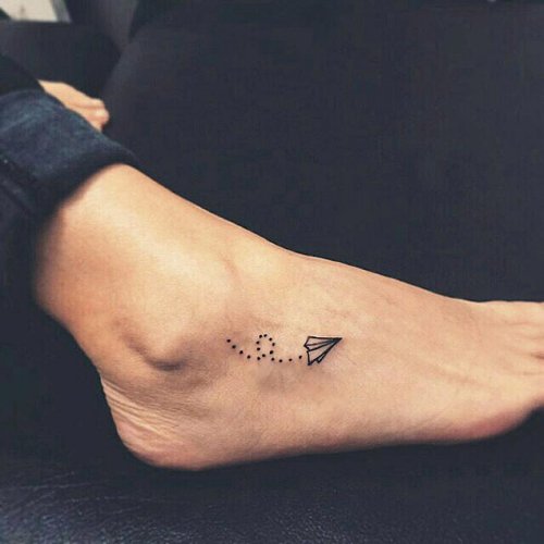 Small Flying Ankle Tattoo