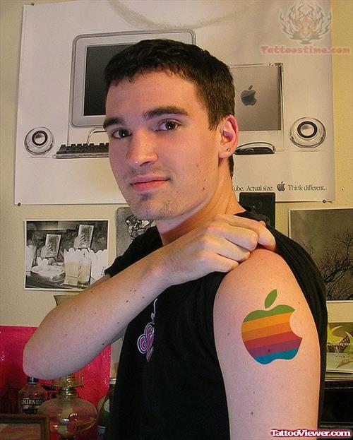 Color Ink Apple Tattoo