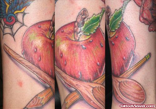 Spoon and Apple Tattoo