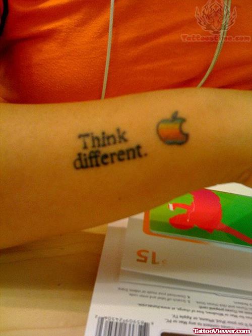 Think Different - Apple Logo Tattoo