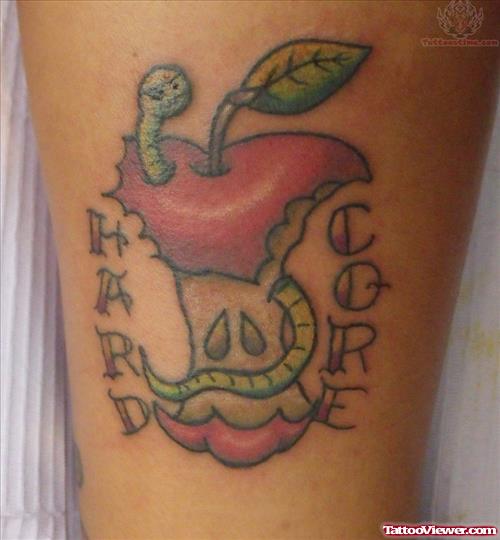 Hard Core Apple Tattoo