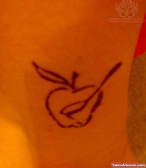 Apple And Spoon Tattoo