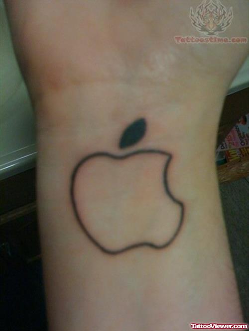 Outline Apple Logo Tattoo