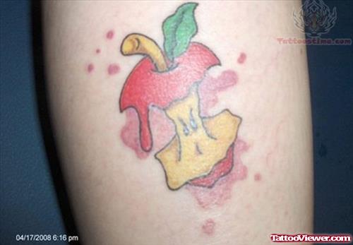 Rotten Apple Core Tattoo