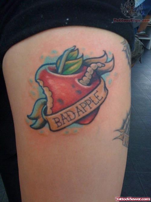 Bad Apple Tattoo On Bicep