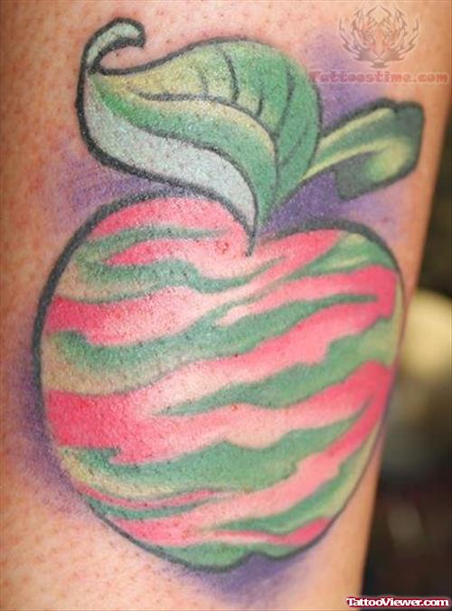 Zebra Apple Tattoo