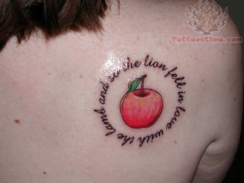 Apple Tattoo And Words