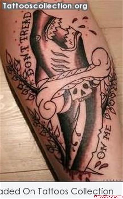 Grey Ink Shark Aqua Tattoo